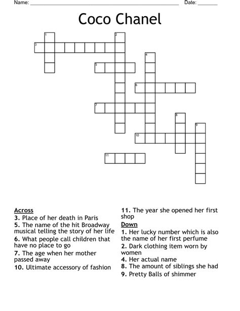 blanc de chanel fragrance crossword|Chanel perfume crossword.